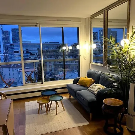 Tour Eiffel - Vue Imprenable Au-dessus Des Toits, Balcon Appartamento Parigi